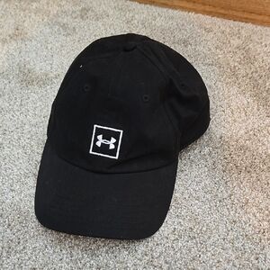 Under Armour Women's Black Cap with White Logo